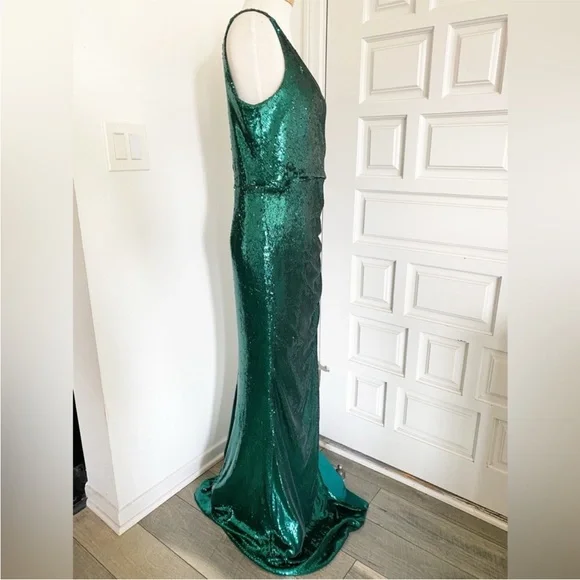 green emerald velvet dress Sloane Sequin Dress  Dress the Population